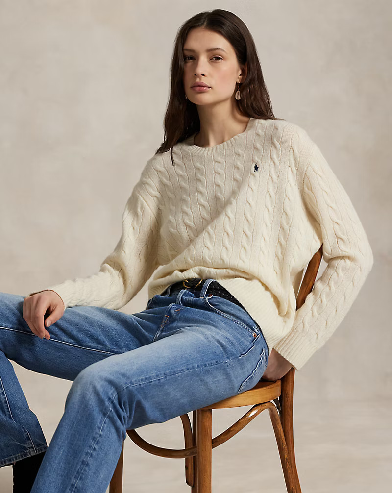 Cable Wool-Cashmere Crewneck Jumper | Ralph Lauren (UK)