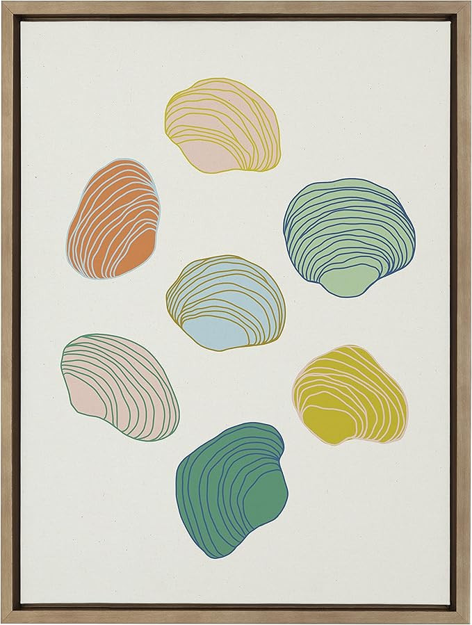 Kate and Laurel x Alicia Schultz Collaboration Found Framed Linen Textured Canvas Wall Art by Ali... | Amazon (US)