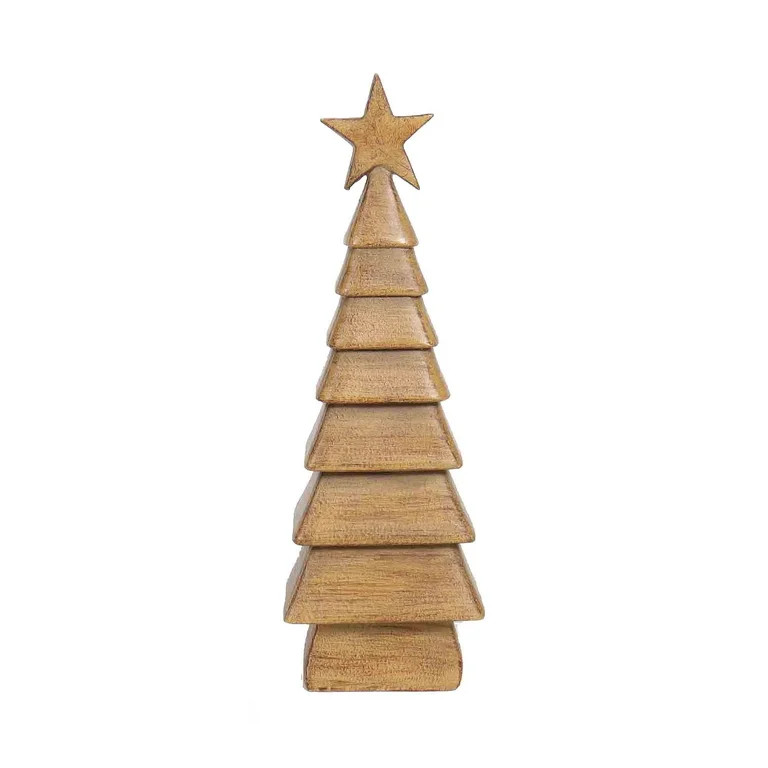 Large Brown Tier Tree Christmas Tabletop Decor, 9.5 in, by Holiday Time | Walmart (US)