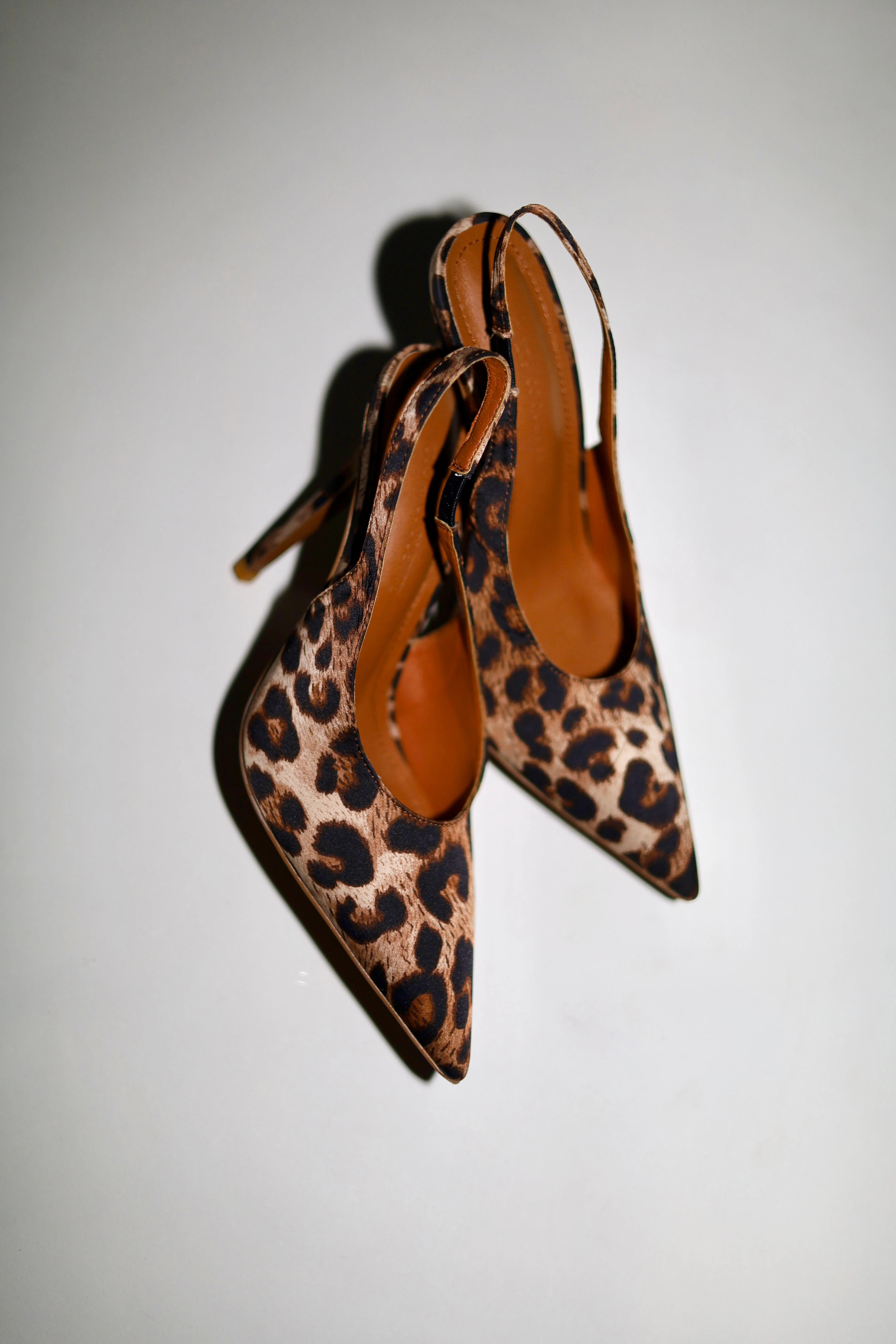 Alexandra Leopard Satin Slingback 110 mm | CULT OF COQUETTE