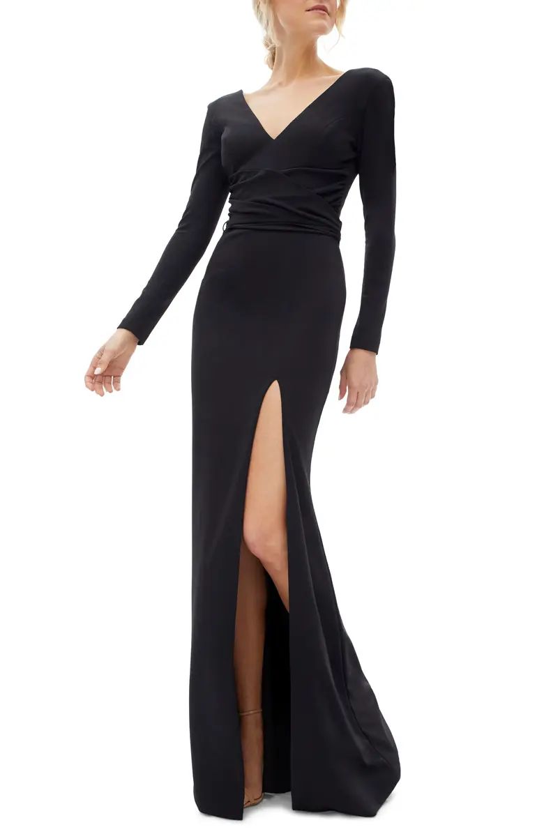 Carmen Long Sleeve V-Neck Gown | Nordstrom
