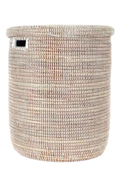 Mbare Flat Lid Storage Basket Monochrome Storage in Brown And White at Nordstrom | Nordstrom