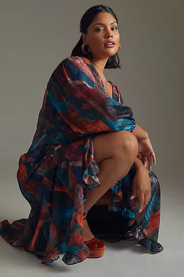 Hutch Puff-Sleeve Midi Dress | Anthropologie (US)