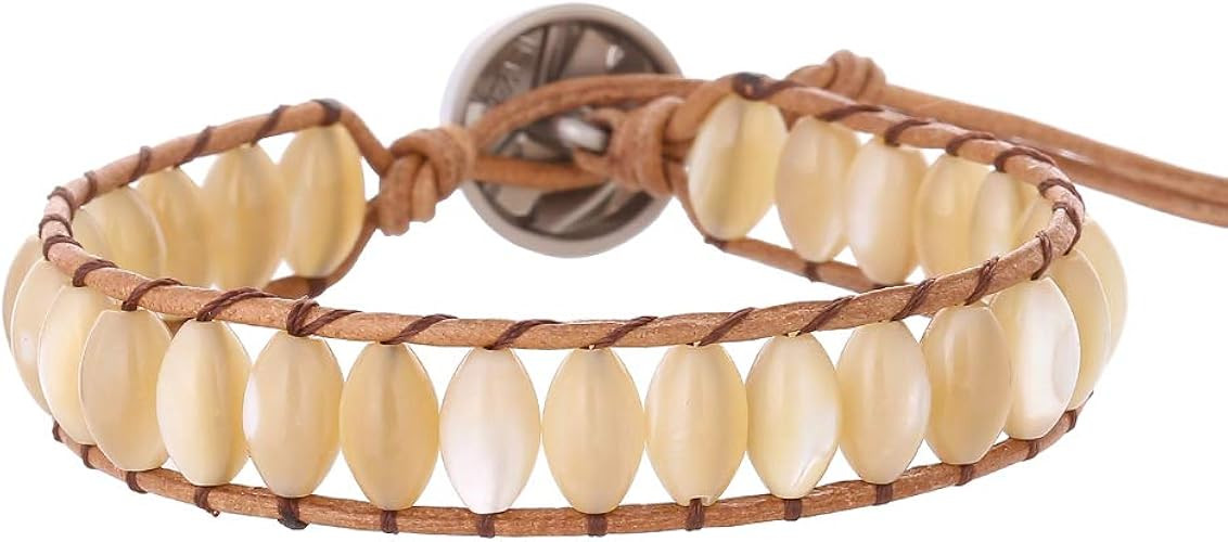 Plumiss Handmade Natural Stone Crystal Bead Mixed Wrap Bracelet Jewelry | Amazon (US)