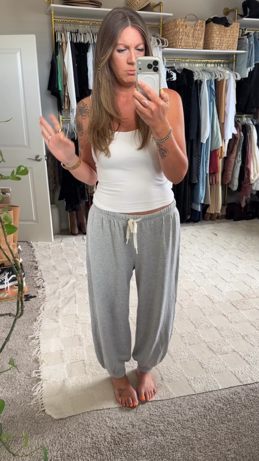 Comfiest lightweight sweatpants now come in lengths!! Wearing a large regular, also comes in shorts and wide leg pants, and has matching shirts, sweatshirt and zip up! All on sale!  

#LTKTall #LTKOver40 #LTKSaleAlert