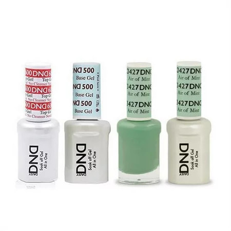 DND Daisy Nail Design Gel Polish 4ct Combo - Base No Cleanse Top Gel & Lacquer - Air of Mint 427 | Walmart (US)