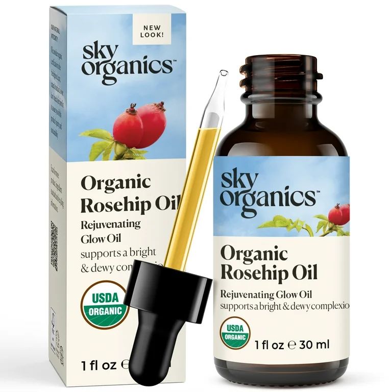 Sky Organics Organic Rosehip Oil to Rejuvenate and Brighten Face, 1 fl oz - Walmart.com | Walmart (US)