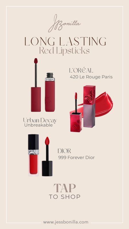 Best Long Lasting Red Lipsticks

#LTKGala #LTKbeauty #LTKSpringSale