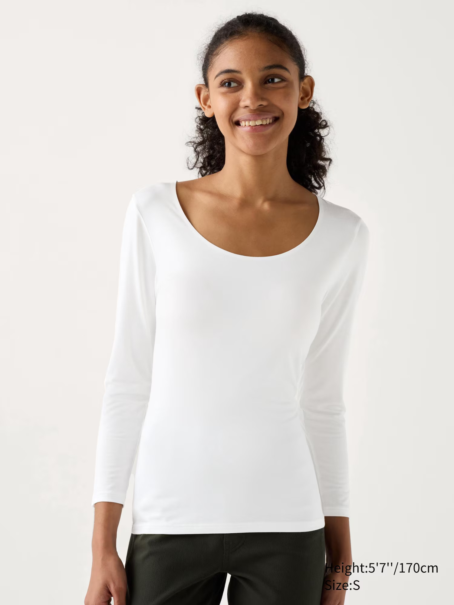 HEATTECH Scoop Neck T-Shirt | UNIQLO (UK)