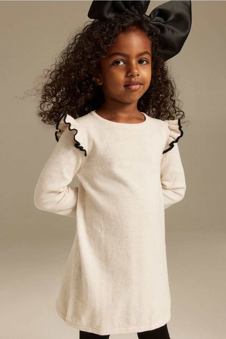 Fine-knit Dress - Light beige - Kids | H&M US | H&M (US + CA)