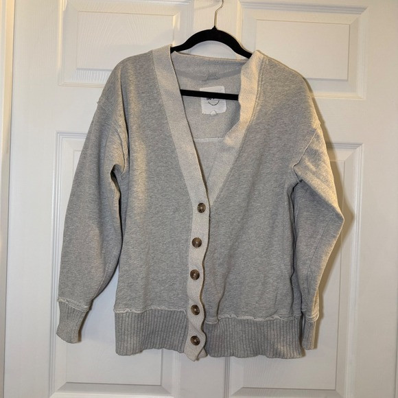 Aerie Sweatshirt Cardigan Heather Gray XS Relaxed Loungewear Athleisure | Poshmark