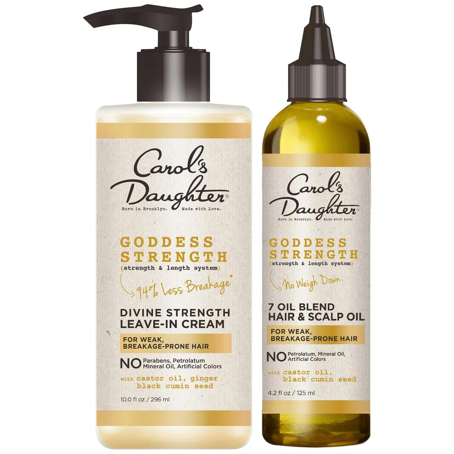 Carol's Daughter Goddess Divine Strength Leave In Conditioner & Castor Hair Oil Set, 10 & 4 fl oz | Walmart (US)