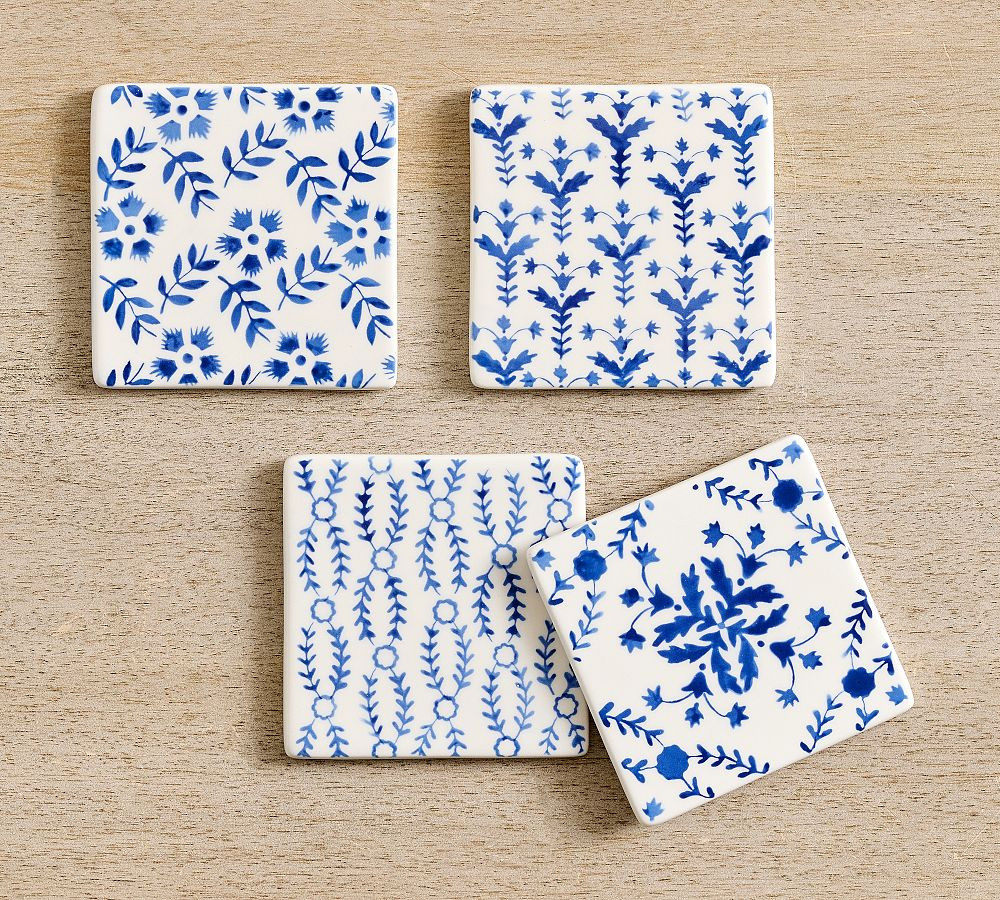Mark D. Sikes Clementine Coasters - Mixed Set of 4 | Pottery Barn (US)
