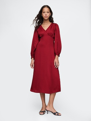 Satin Empire Midi Dress | Gap (US)
