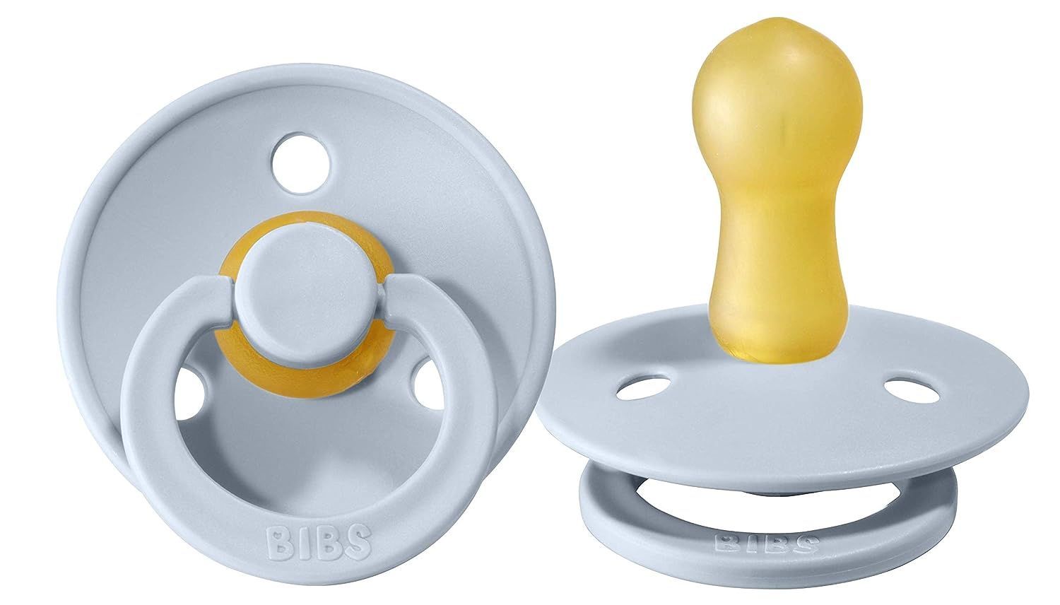 BIBS Baby Pacifier | BPA-Free Natural Rubber | Made in Denmark | Baby Blue 2-Pack (6-18 Months) | Amazon (US)