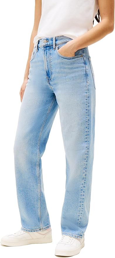 Tommy Jeans Women's Layla High Rise Slim Straight Jeans | Amazon (US)