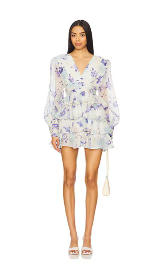 Fleur Mini Tiered Dress in Purple Multi | Revolve Clothing (Global)