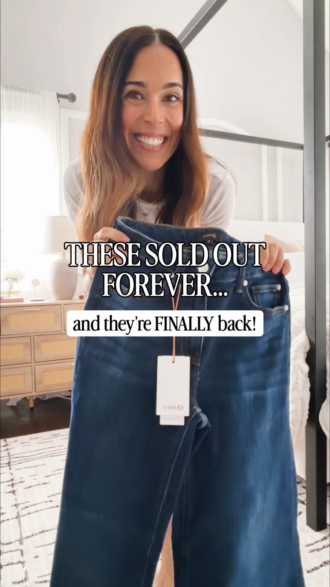 💬”NEED” and I’ll send you the link..
Omg you guys… the Quince palazzo jeans are BACK and they are every bit as good as I hoped🙌🏻
These were sold out forever and I finally grabbed them — and yep, instant favorite.
🔗

#LTKSeasonal #LTKOver40 #LTKmomlife