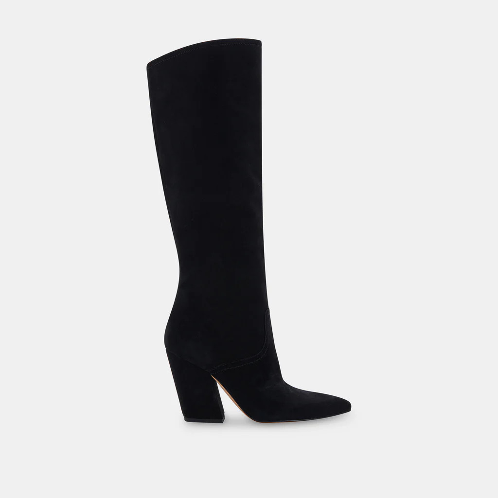 NATHEN BOOTS BLACK SUEDE | DolceVita.com