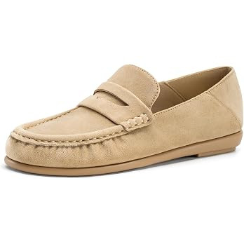 FITORY Loafers for Women Slip On Flats Dress Shoes Business Casual Work | Penny Loafers Moccasins... | Amazon (US)
