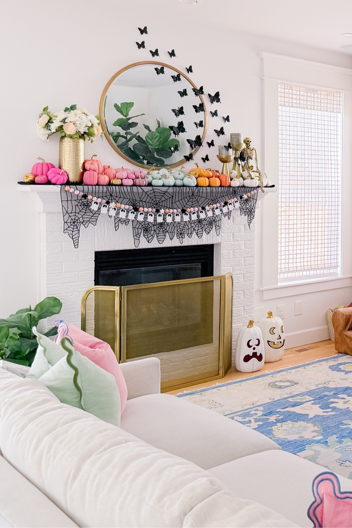 Colorful Halloween decor (I painted these pumpkins from Target with acrylic craft paint)  

#LTKxTarget #LTKHalloween #LTKHome