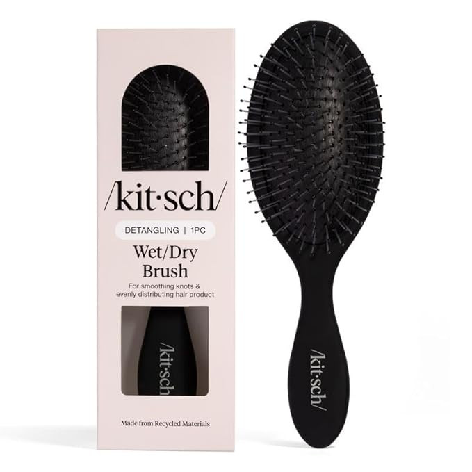 Kitsch Recycled Plastic Wet/Dry Hair Brush, Detangling Tool for Curly or Straight Styles, Brush f... | Amazon (US)