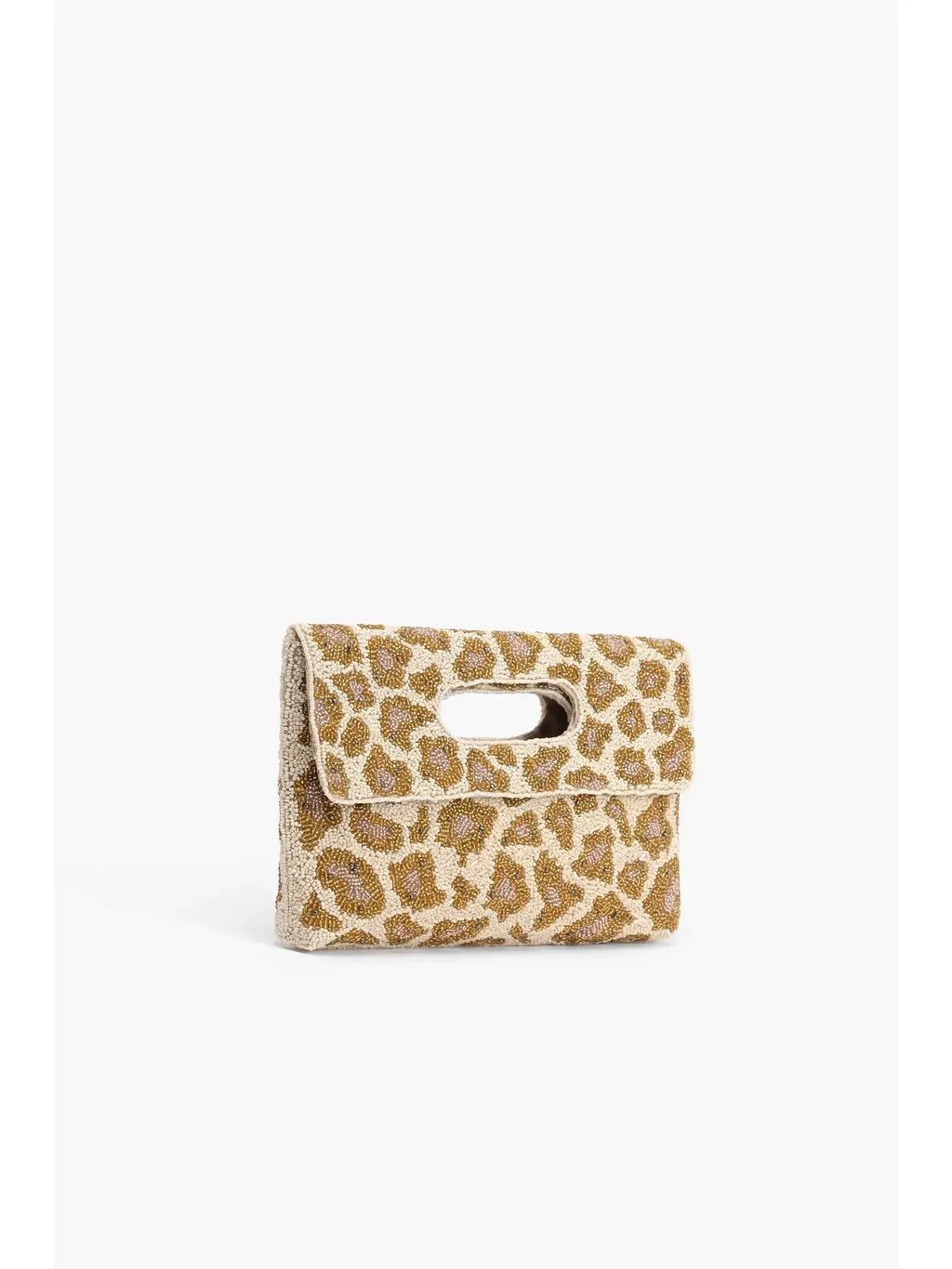 America and Beyond Rose Gold Leopard Clutch | Social Threads