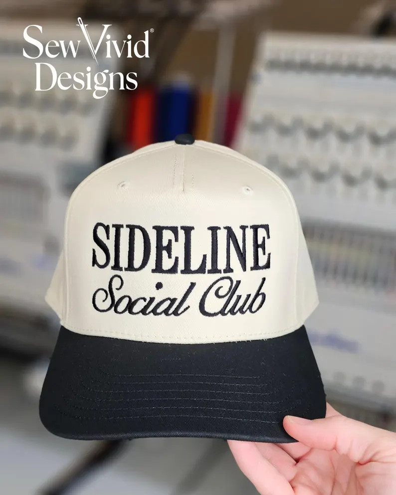 Sideline Social Club Hat | 5 Panel Two Tone Trucker Hat | Snapback Trendy Hat | Gameday Hats, Tai... | Etsy (Global)