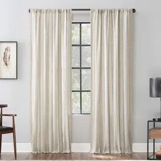 Archaeo Slub Texture Stripe Cotton Curtain, Single Panel - On Sale - Overstock - 29782180 | Bed Bath & Beyond