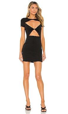 superdown Kimmie Twist Front Dress in Black from Revolve.com | Revolve Clothing (Global)