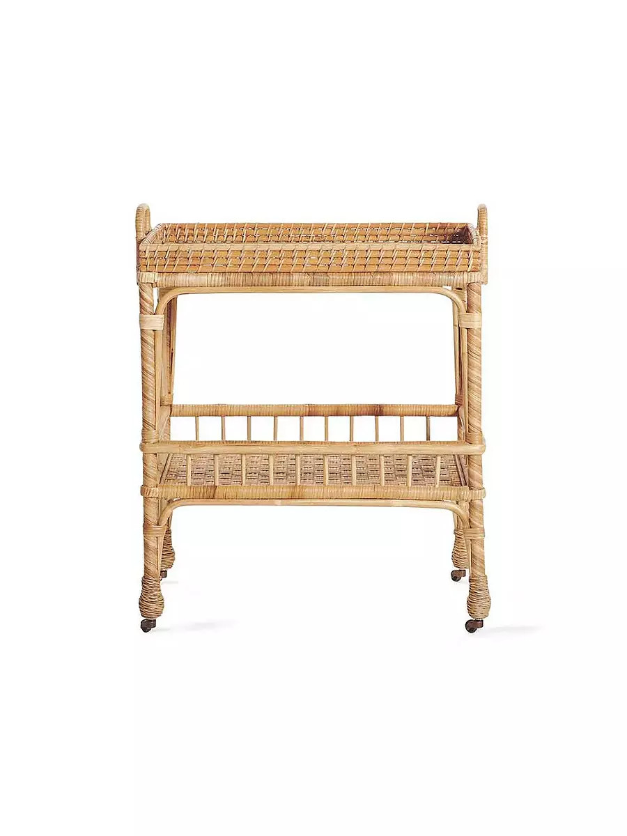 South Seas Rattan Side Cart | Serena and Lily