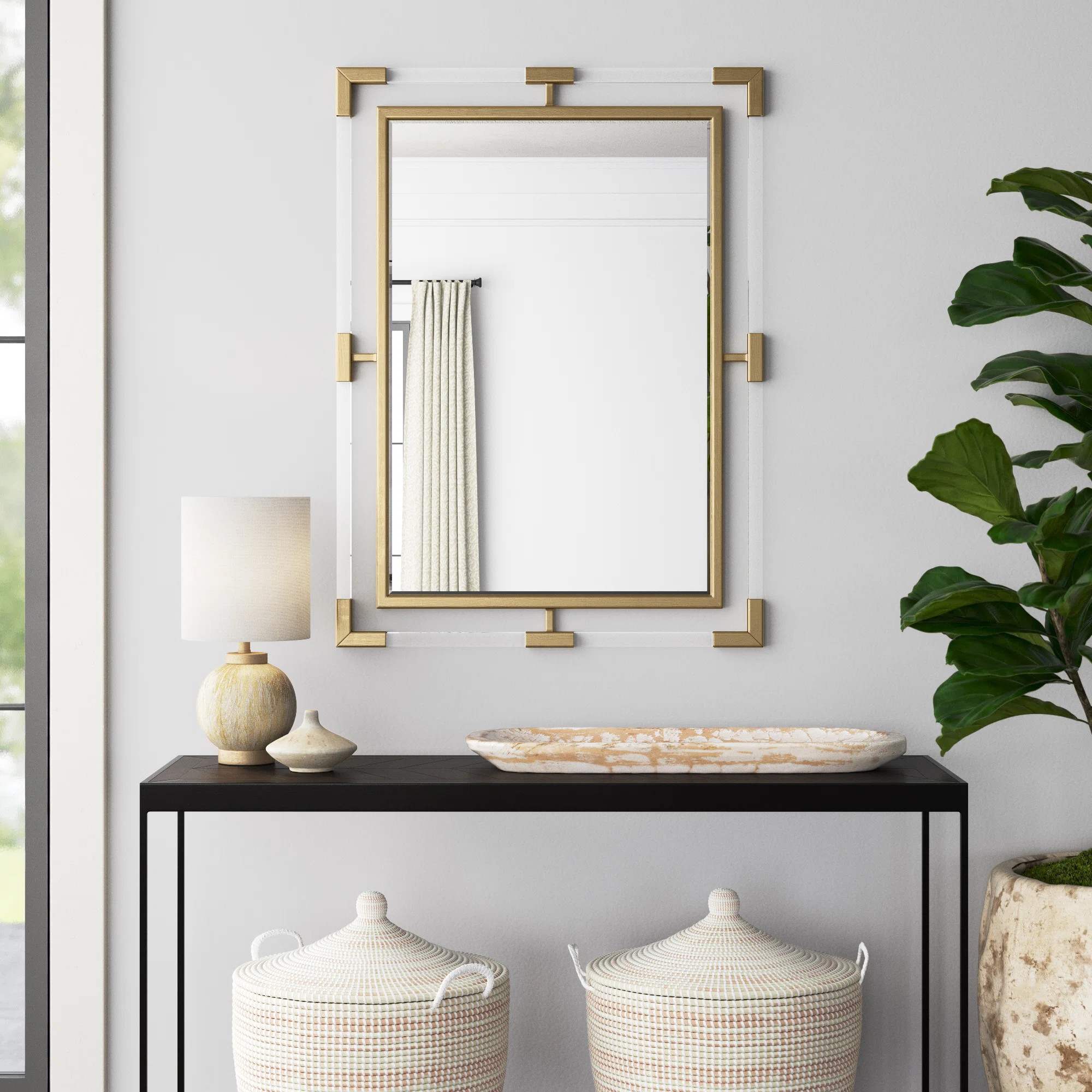 Ingimar Wood Concave Wall Mirror | Wayfair North America