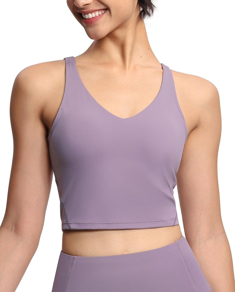 THE GYM PEOPLE Womens' Sports Bra Longline Wirefree Padded with Medium Support | Amazon (US)