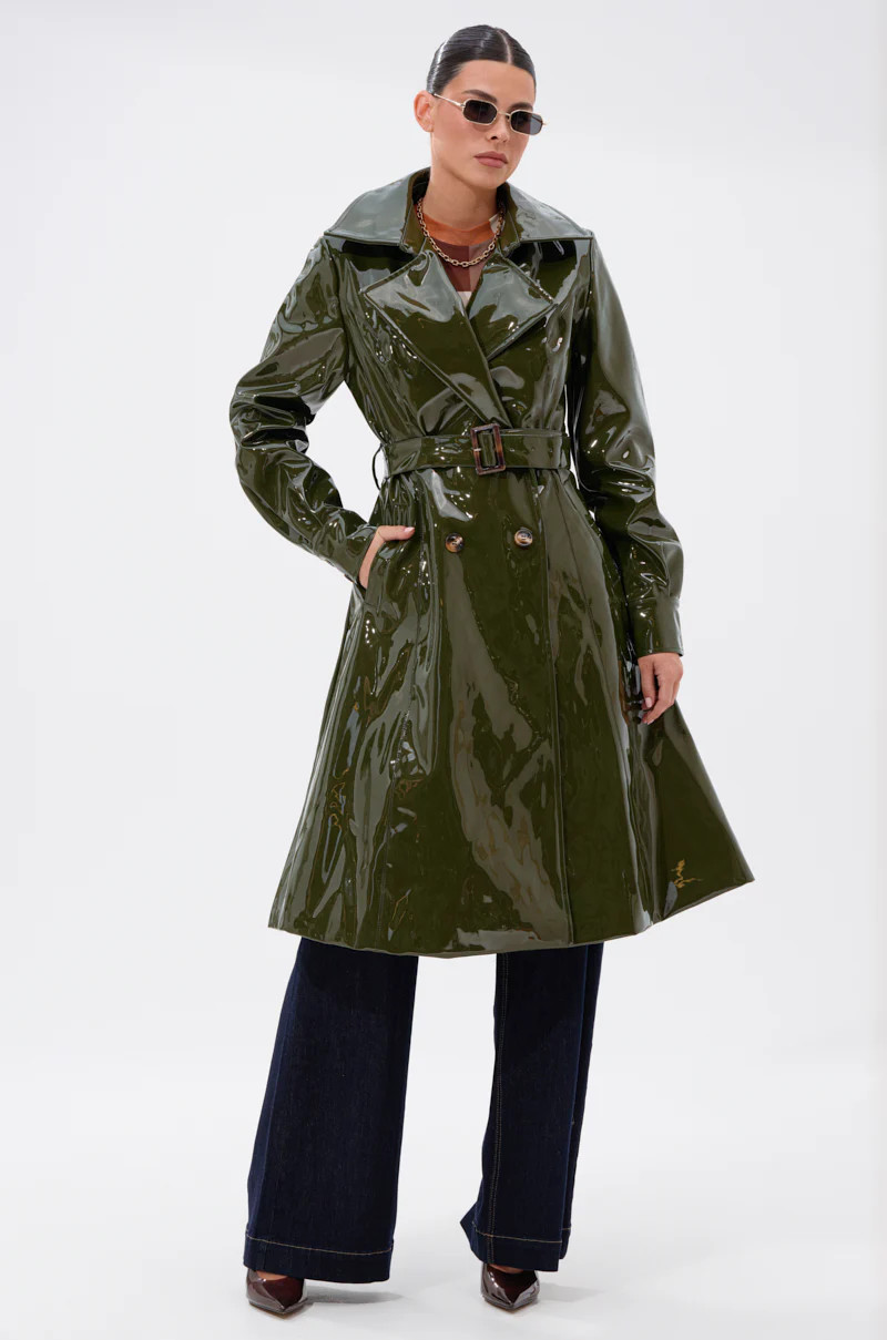 MITICA PATENT TRENCH IN OLIVE | AKIRA