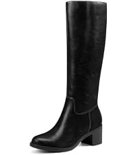 Knee High Boots Women Round Toe Fall Boots with Side Zipper | Amazon (US)