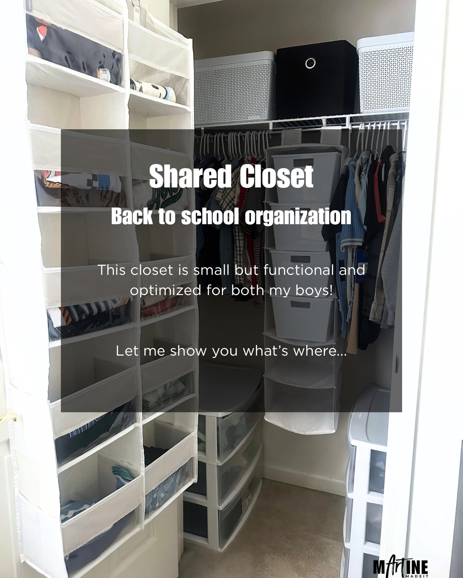 This storage solution is literally perfect for my boys shared closet space! It will be a life saver for back to school as well! 

#LTKFindsUnder50 #LTKHome #LTKFamily