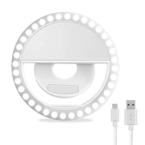 Selfie Ring Light, XINBAOHONG Rechargeable Portable Clip-on Selfie Fill Light with 36 LED for iPh... | Amazon (US)