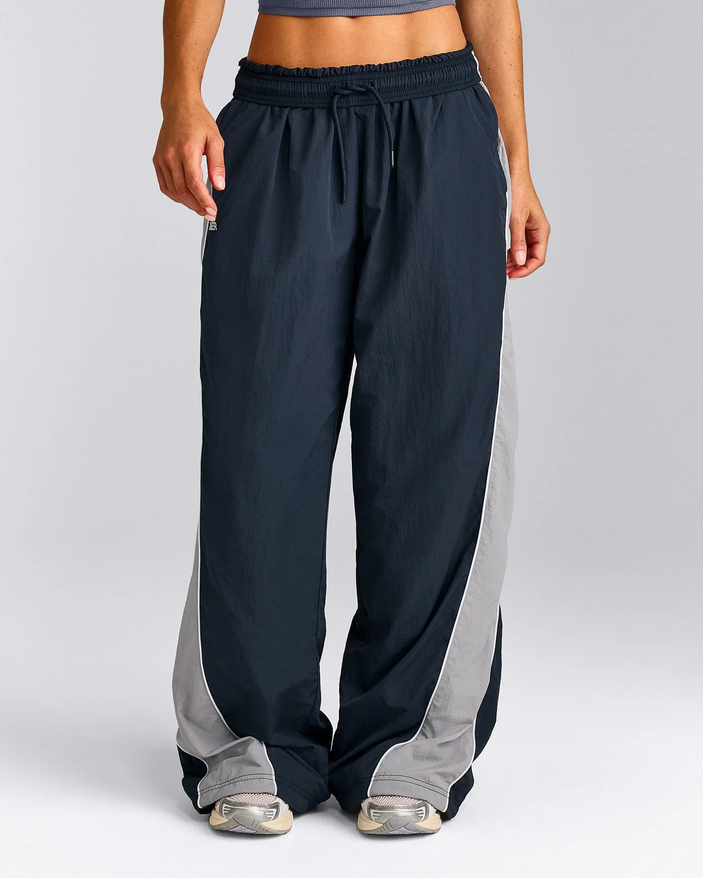 Oversized Contrast Piped Woven Straight Leg Track Pants | True Blue | Oner Active (UK / US)