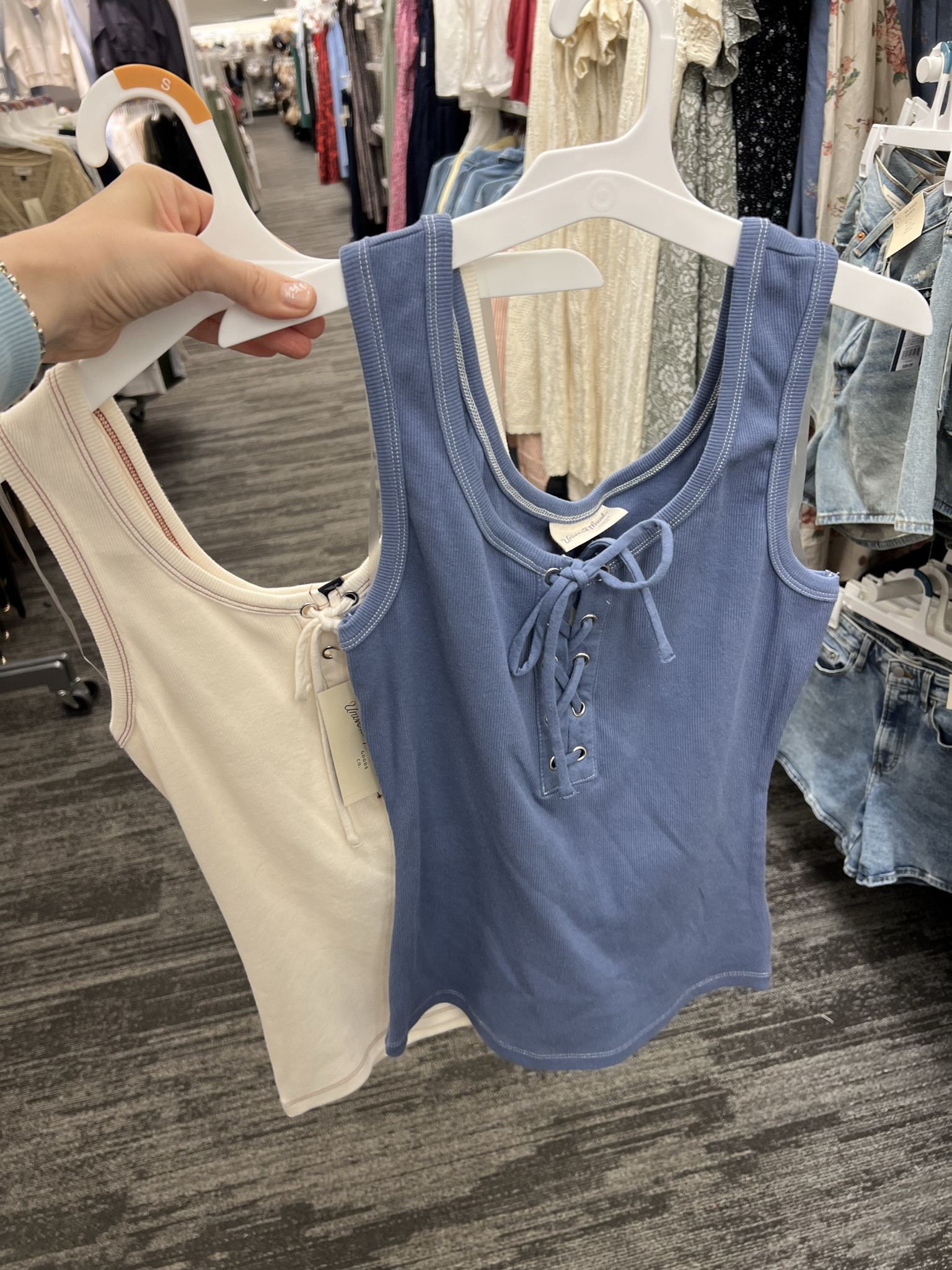 Target lace up tank top