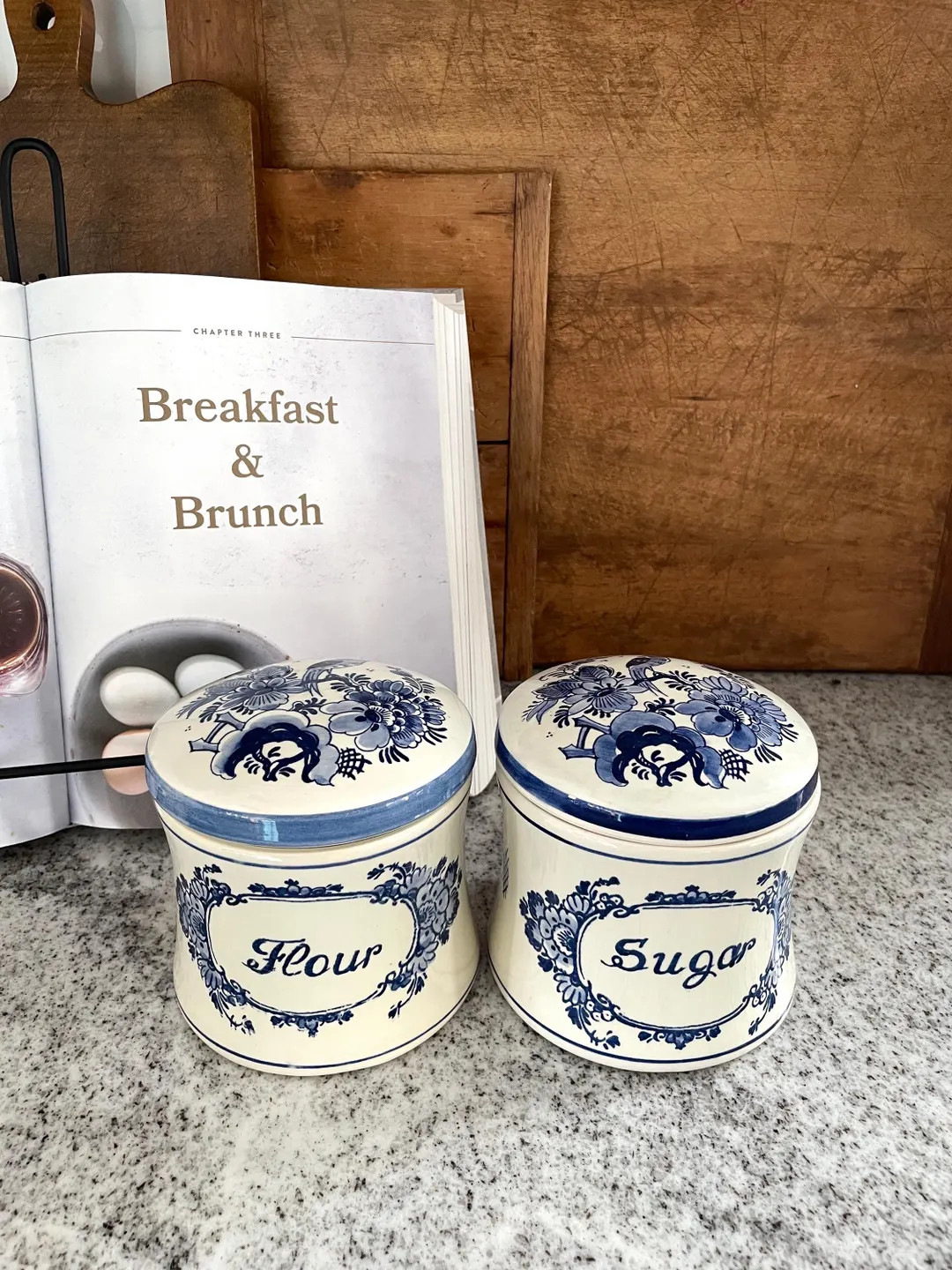 European Blue and White Flour and Sugar Canisters, Coffee Canister, Windmill Canister, Vintage Ca... | Etsy (US)