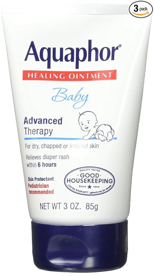 Aquaphor Baby Healing Ointment, Advanced Therapy for Chapped Cheeks and Diaper Rash, 3 oz. Tube (... | Amazon (US)