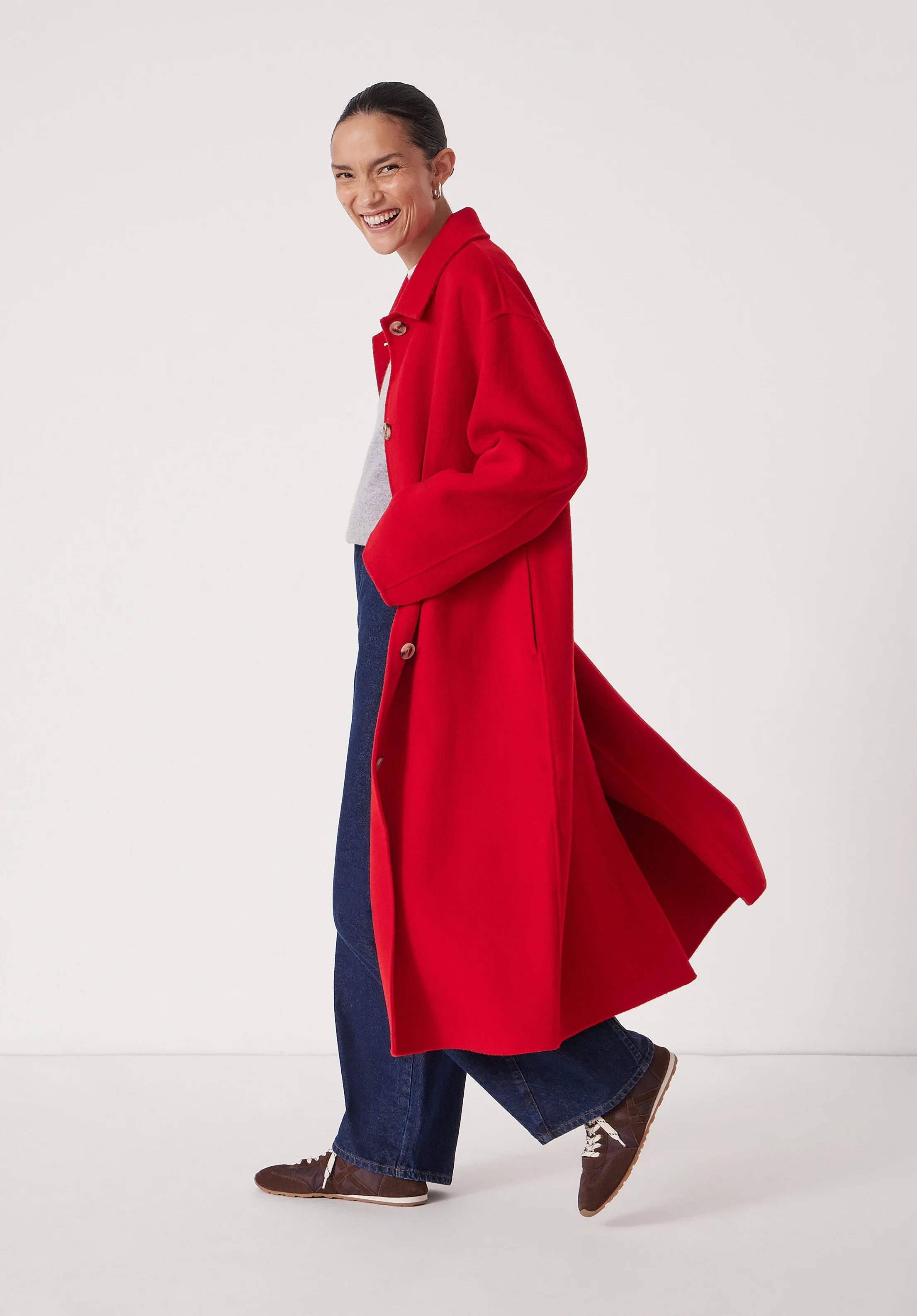 Edie Pure Wool Double Faced Coat | Hush UK