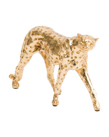 10x6.5 Metallic Leopard Decor Figurine | TJ Maxx