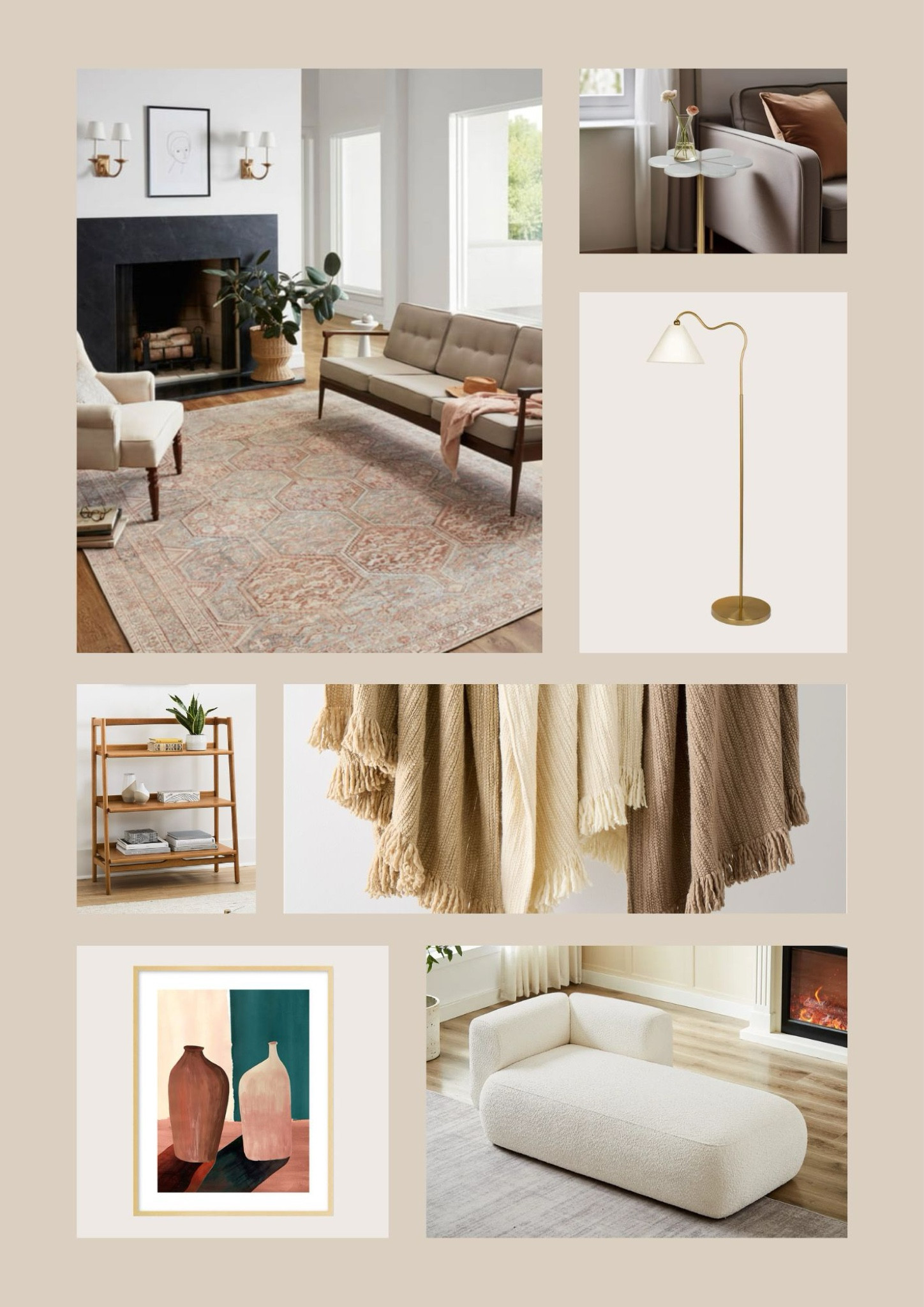 This week’s mood board design is for a cozy reading nook lounge, complete with the coolest chaise I’ve ever seen, stylish petite side table options, and the floor lamp that ruined my “no spend January” pledge 🫢🫢🫢 All 16 pieces in the collection are linked here!

#LTKHome #LTKFindsUnder100 #LTKFindsUnder50