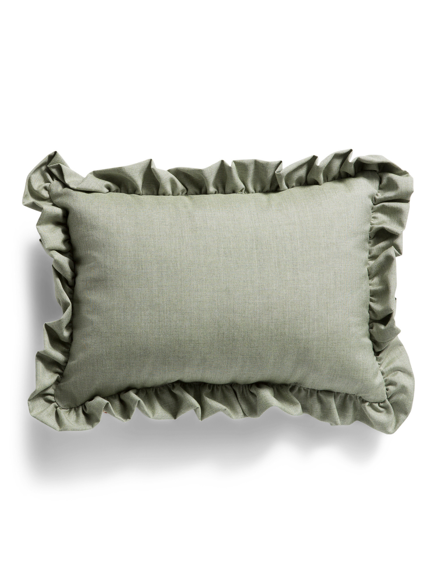 Made In Usa Indoor Outdoor Performance Fabric Ruffle Lumbar Pillow | TJ Maxx