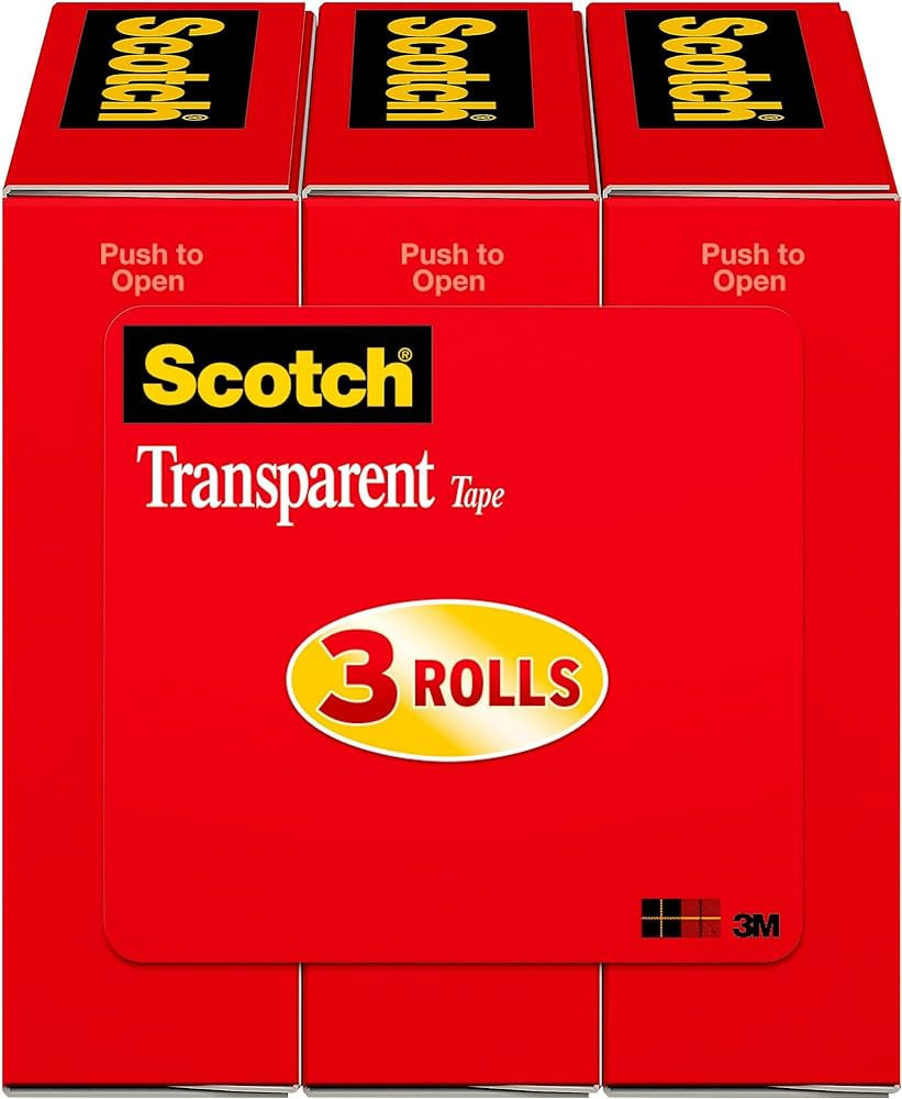 Scotch Transparent Tape, 3/4 in x 1000 in, 3 Boxes/Pack (600K3) | Amazon (US)