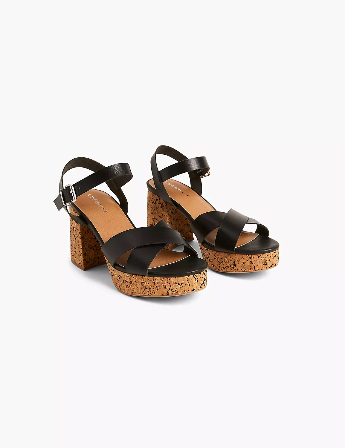 Dream Cloud Cross-Front Platform Block Heel | LaneBryant | Lane Bryant (US)
