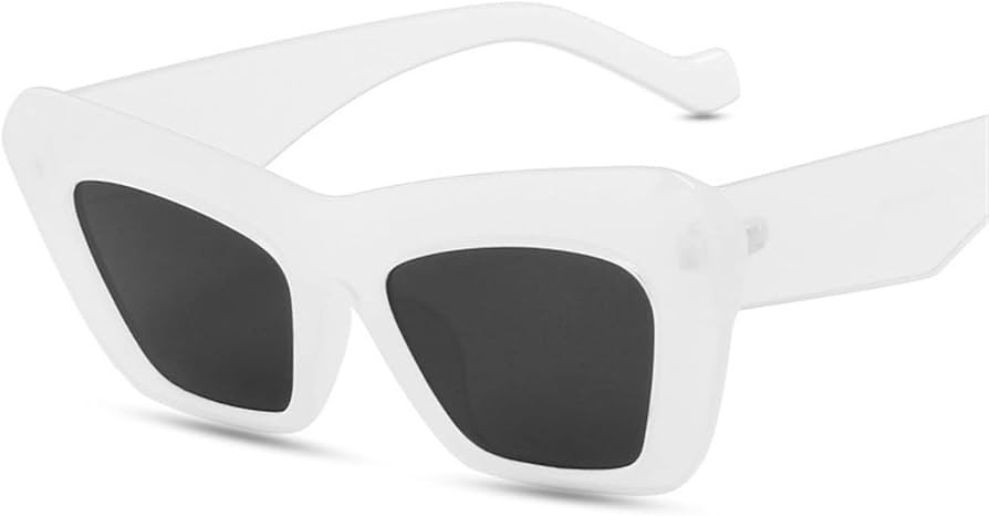 Cat Eye Wide Leg Fashion Men and Women Decorative Sunglasses (Color : H, Size : 1) | Amazon (US)