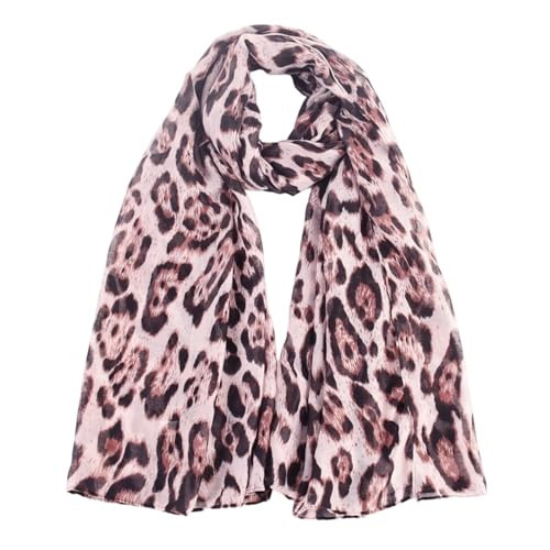 vimate animal print scarf -spring fall winter lightweight pink cheetah print scarf gifts for women large neck scarves travel beach Hijab shawl(US-Style 64) | Amazon (US)