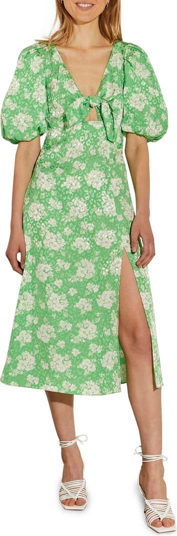Floral Print Tie Front Dress | Nordstrom